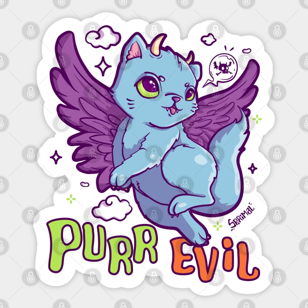 Purr evil Sticker by SPIRIMAL